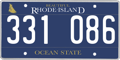RI license plate 331086