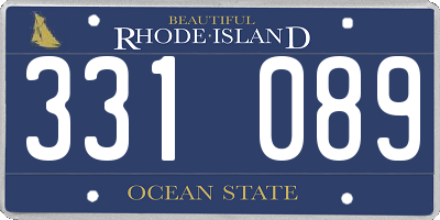 RI license plate 331089