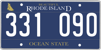 RI license plate 331090