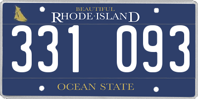 RI license plate 331093
