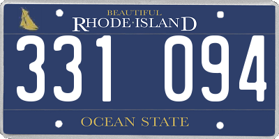 RI license plate 331094