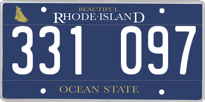 RI license plate 331097