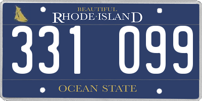 RI license plate 331099