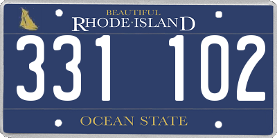 RI license plate 331102