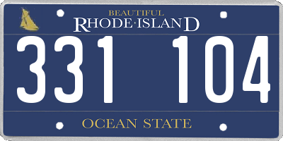 RI license plate 331104