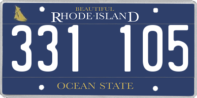 RI license plate 331105