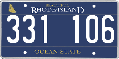 RI license plate 331106