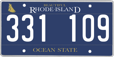 RI license plate 331109