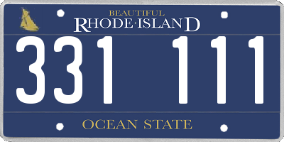 RI license plate 331111