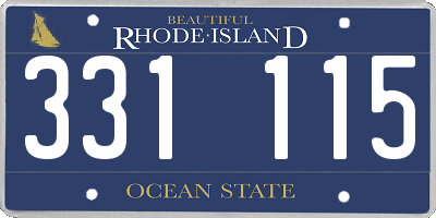 RI license plate 331115