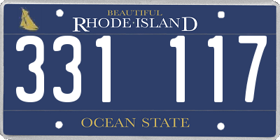 RI license plate 331117