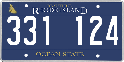 RI license plate 331124