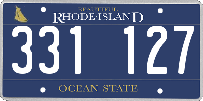 RI license plate 331127