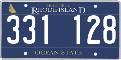 RI license plate 331128