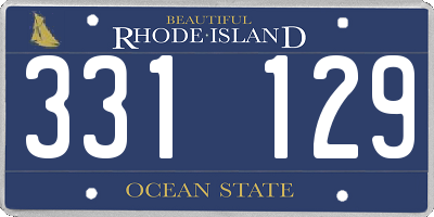 RI license plate 331129