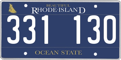 RI license plate 331130