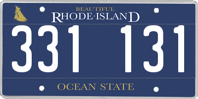 RI license plate 331131