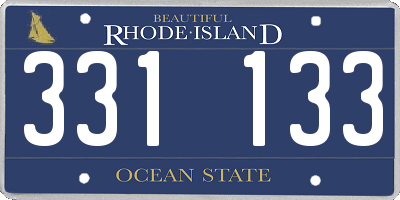 RI license plate 331133