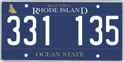 RI license plate 331135