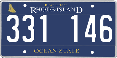 RI license plate 331146