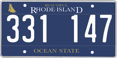 RI license plate 331147