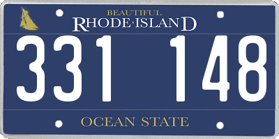 RI license plate 331148