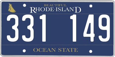 RI license plate 331149