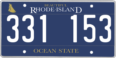 RI license plate 331153
