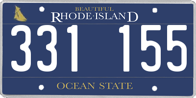 RI license plate 331155