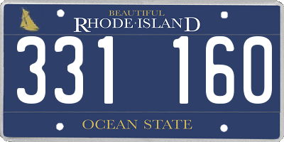 RI license plate 331160
