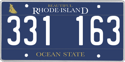 RI license plate 331163