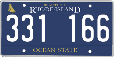 RI license plate 331166