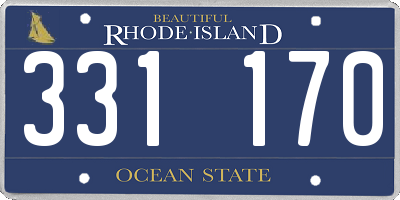RI license plate 331170
