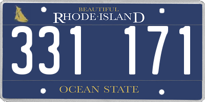 RI license plate 331171