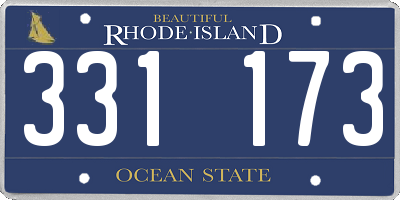 RI license plate 331173
