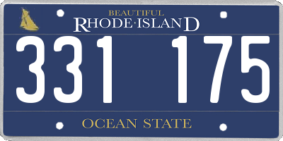RI license plate 331175