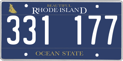 RI license plate 331177