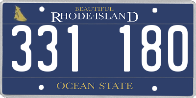 RI license plate 331180