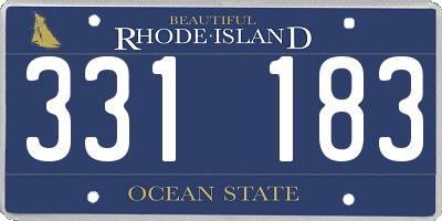 RI license plate 331183