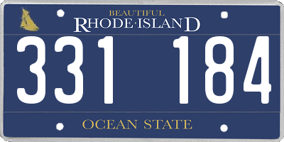 RI license plate 331184
