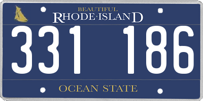 RI license plate 331186