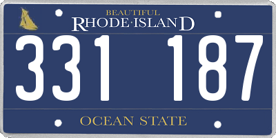 RI license plate 331187