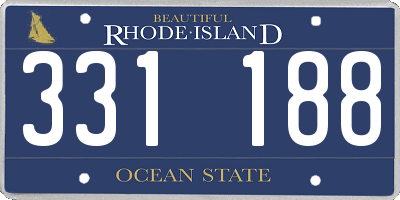 RI license plate 331188