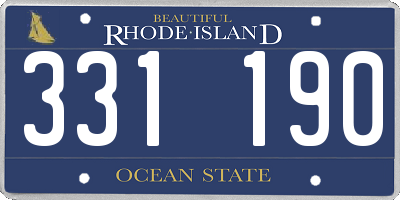 RI license plate 331190