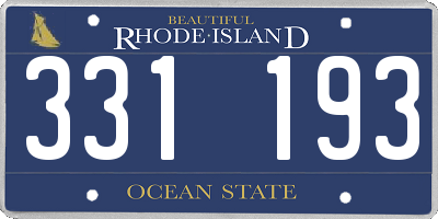 RI license plate 331193