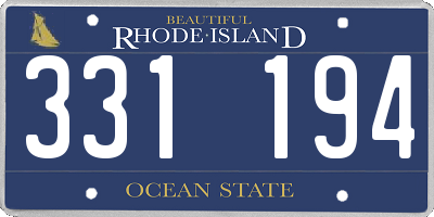 RI license plate 331194