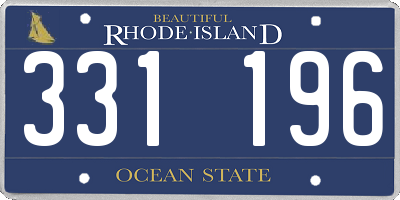 RI license plate 331196