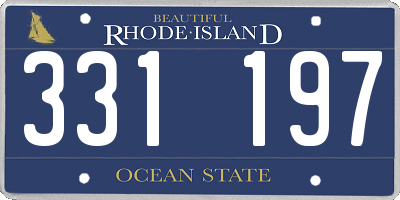 RI license plate 331197