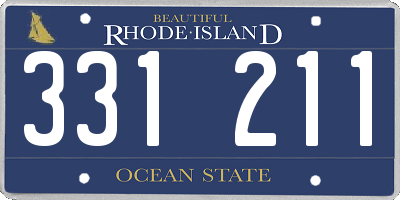 RI license plate 331211