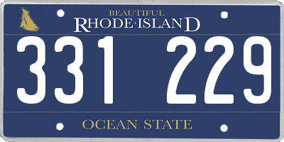 RI license plate 331229